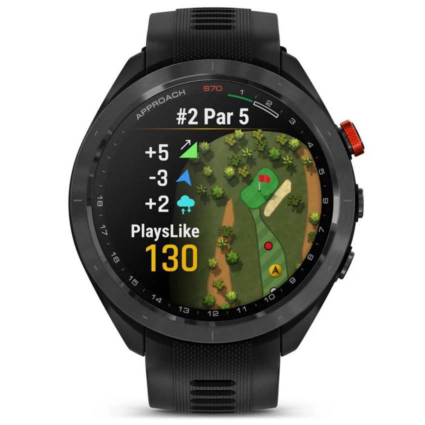 Умные часы Garmin Approach S70 - 47 mm Black Ceramic Bezel with Black Silicone Band (010-02746-12)