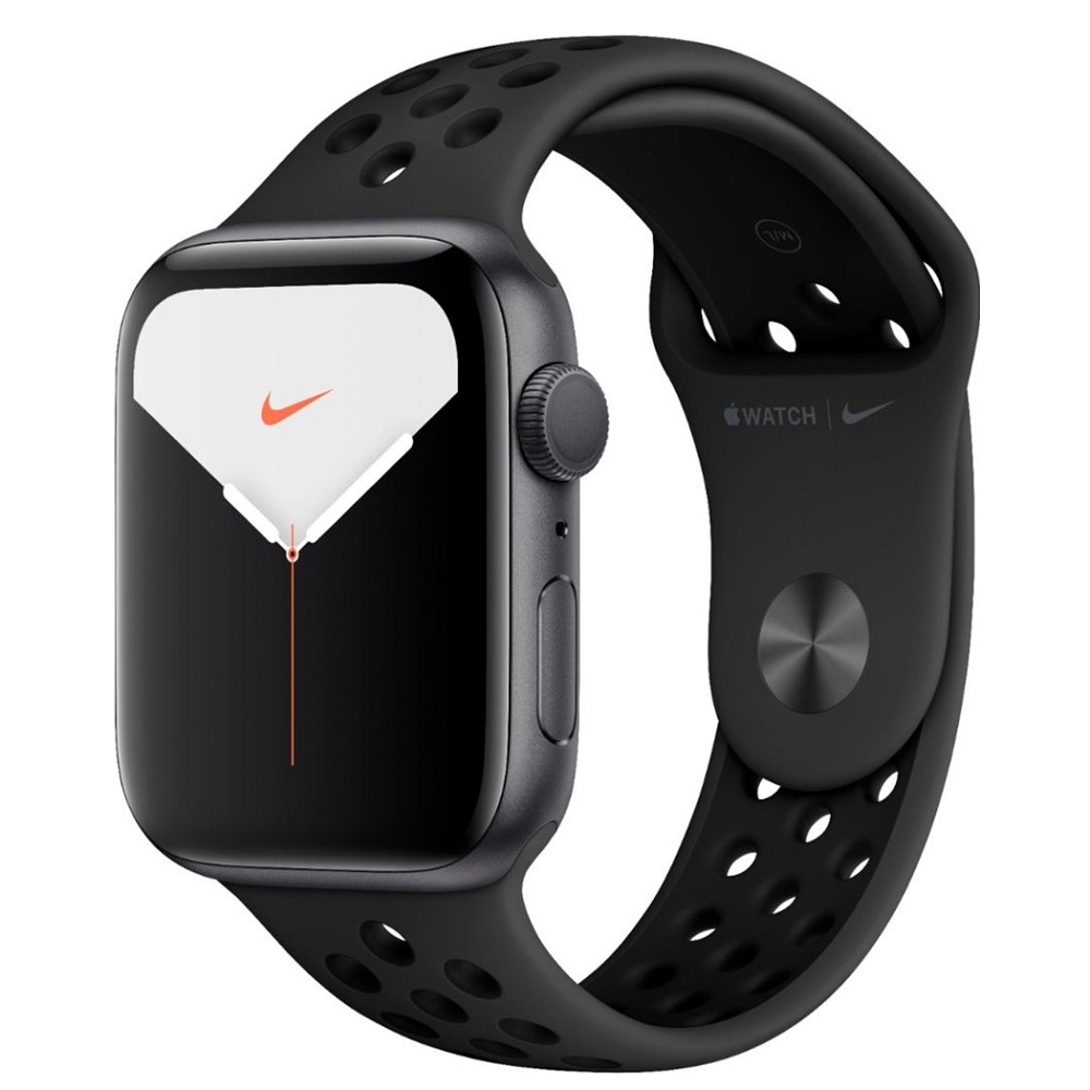 Часы Apple Watch Series 5 GPS 44mm Aluminum Case with Nike Sport Band (MX3W2RU/A) (Space Gray Aluminum Case with Antracite/Black Nike Sport Band)