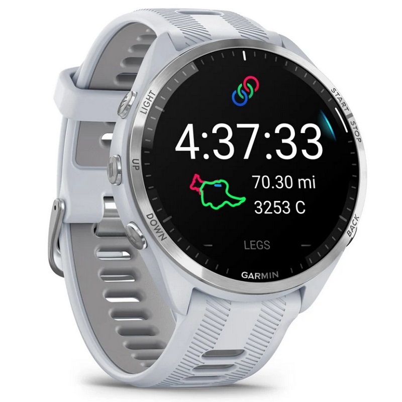 Умные часы Garmin Forerunner 965 Titanium Bezel with Whitestone Case and Whitestone/Powder Grey Silicone Band (010-02809-11)