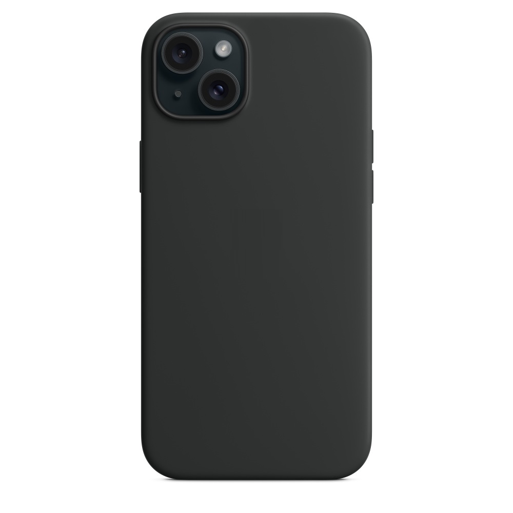 Силиконовый чехол Naturally Silicone Case with MagSafe Black для iPhone 15 Plus