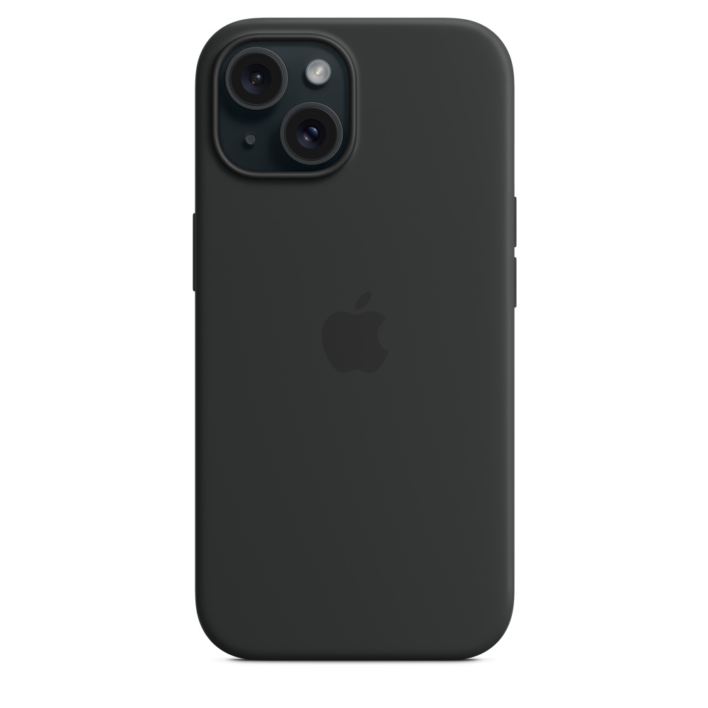 Силиконовый чехол Apple iPhone 15 Silicone Case with MagSafe - Black (MT0J3ZM/A) для iPhone 15