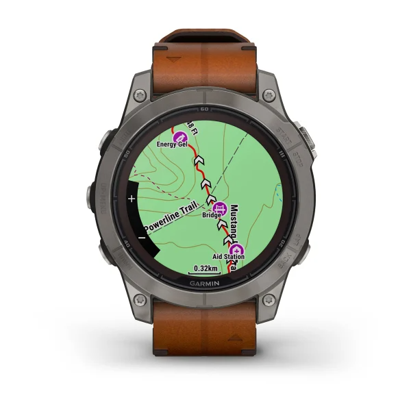 Умные часы Garmin fenix 7 Pro – Sapphire Solar Edition Titanium with Chestnut Leather Band (010-02777-30)