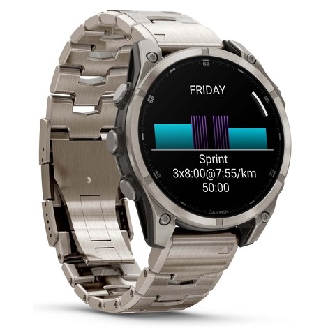 Умные часы Garmin fenix 8 – 47 mm AMOLED Sapphire bare titanium, graphite with a titanium band (010-02904-40)