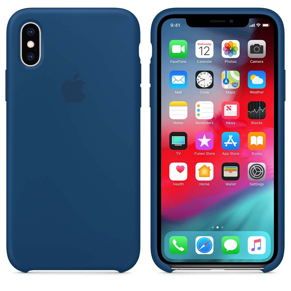 Силиконовый чехол Apple iPhone XS Silicone Case - Blue Horizon (MTF92ZM/A) для iPhone XS