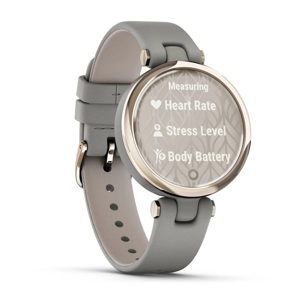 Умные часы Garmin Lily - Classic Edition Cream Gold Bezel with Braloba Gray Case and Italian Leather Band (010-02384-B2)