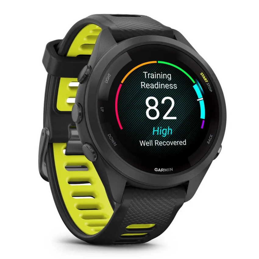 Умные часы Garmin Forerunner 265S Black Bezel and Case with Black/Amp Yellow Silicone Band (010-02810-13)