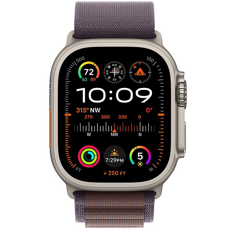 Умные часы Apple Watch Ultra 2 GPS + Cellular, 49mm Titanium Case with Indigo Alpine Loop - Small