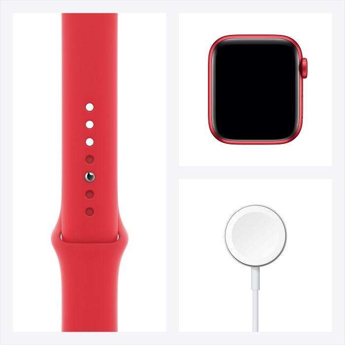 Часы Apple Watch Series 6 GPS 40mm Aluminum Case with Sport Band (M00A3) ((PRODUCT)RED Aluminium Case with Red Sport Band)