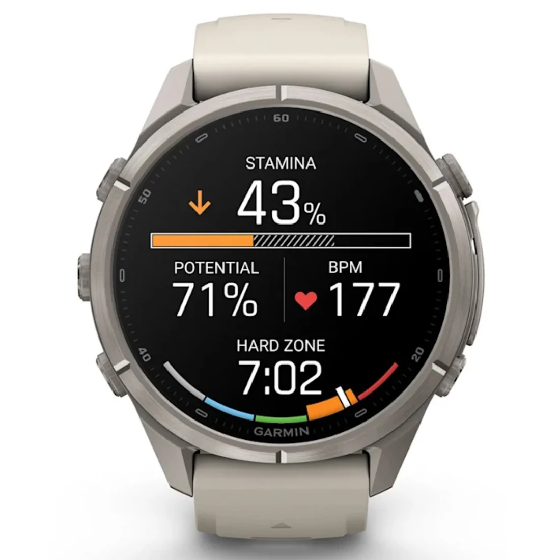 Умные часы Garmin fenix 9 Pro - 43 mm inReach Titanium with Fog Grey Silicone Band (010-04335-81)