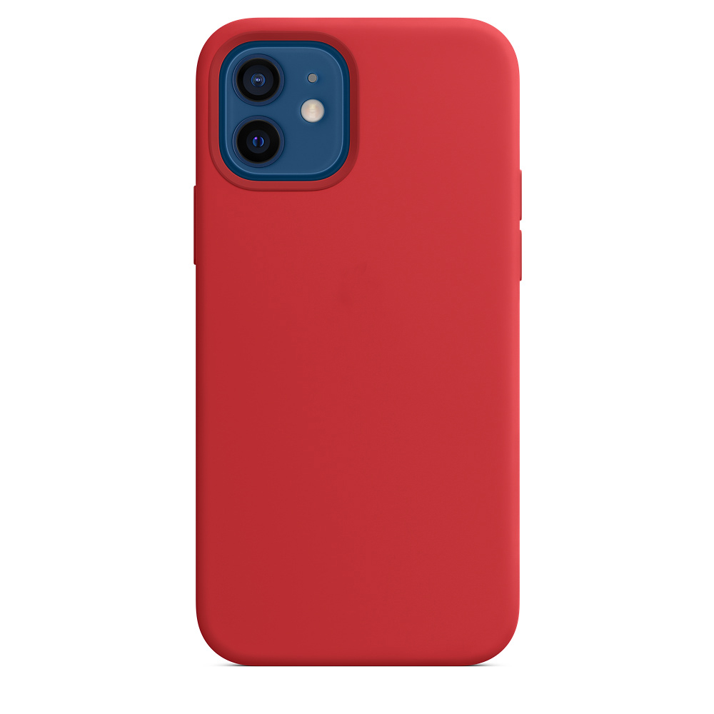 Силиконовый чехол Naturally Silicone Case with MagSafe Red для iPhone 12 mini