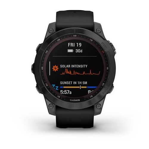 Умные часы Garmin fenix 7 – Sapphire Solar Edition Carbon Grey DLC Titanium with Black Band (010-02540-21)