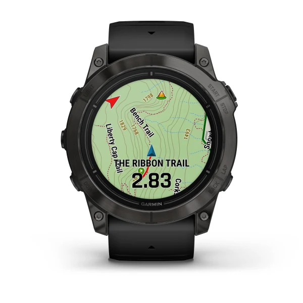 Умные часы Garmin epix Pro (Gen 2) – Sapphire Edition - 51 mm Carbon Grey DLC Titanium with Black Band (010-02804-01)