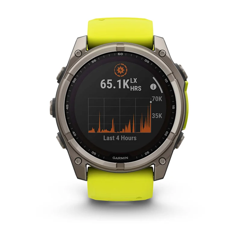Умные часы Garmin fenix 8 – 51 mm Solar Sapphire titanium with an amp yellow/graphite silicone band (010-02907-21)