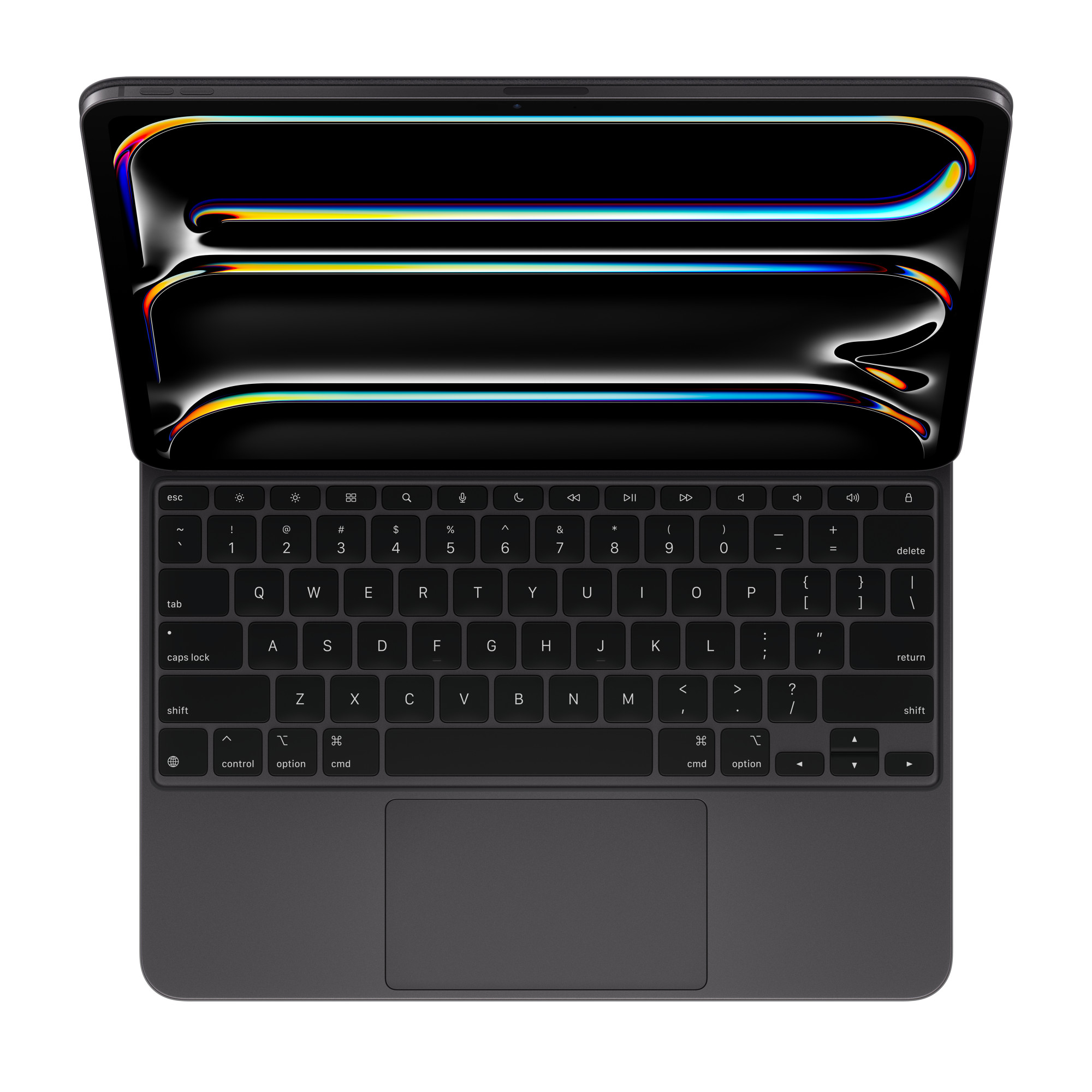 Чехол-клавиатура Apple Magic Keyboard для iPad Pro 13 (2024) Black (MWR53) кириллица (лазерная гравировка) + QWERTY
