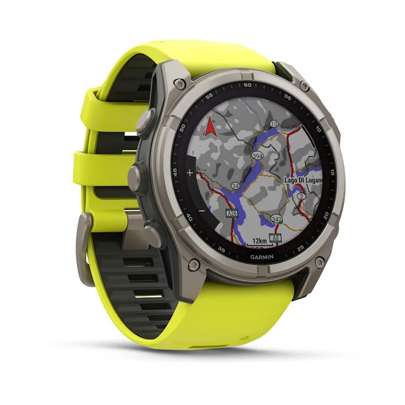 Умные часы Garmin fenix 8 – 51 mm Solar Sapphire titanium with an amp yellow/graphite silicone band (010-02907-21)