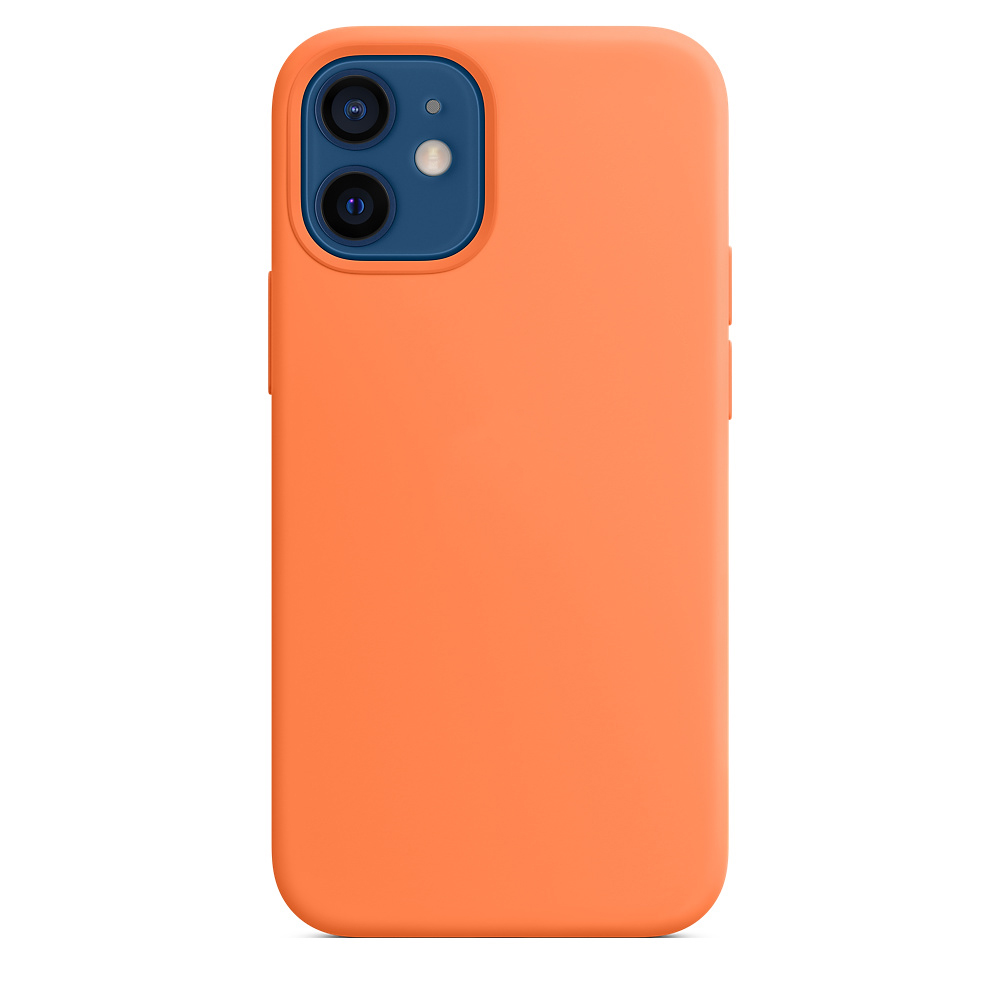 Силиконовый чехол Naturally Silicone Case with MagSafe Kumquat для iPhone 12 mini
