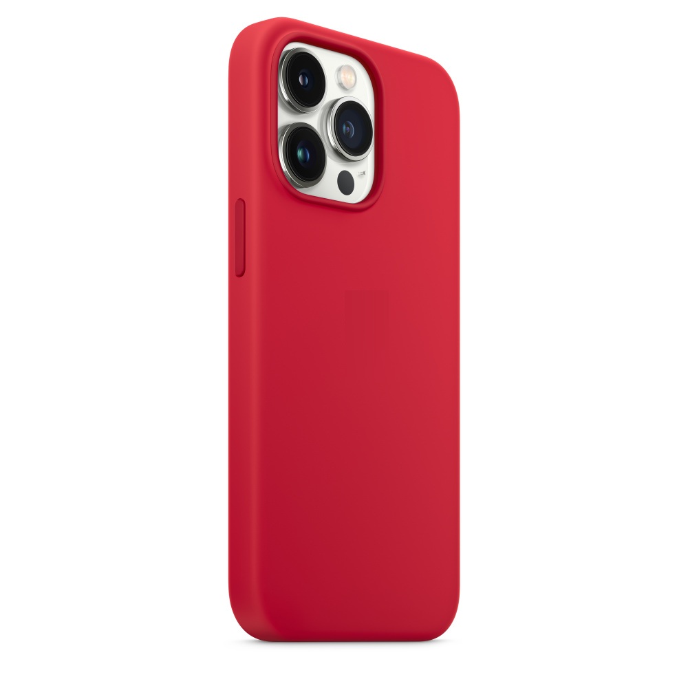 Силиконовый чехол Naturally Silicone Case with MagSafe Red для iPhone 13 Pro