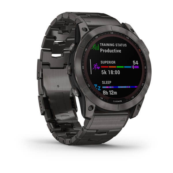 Умные часы Garmin fenix 7X – Sapphire Solar Edition Carbon Grey DLC Titanium with Carbon Grey DLC Vented Titanium Band (010-02541-27)