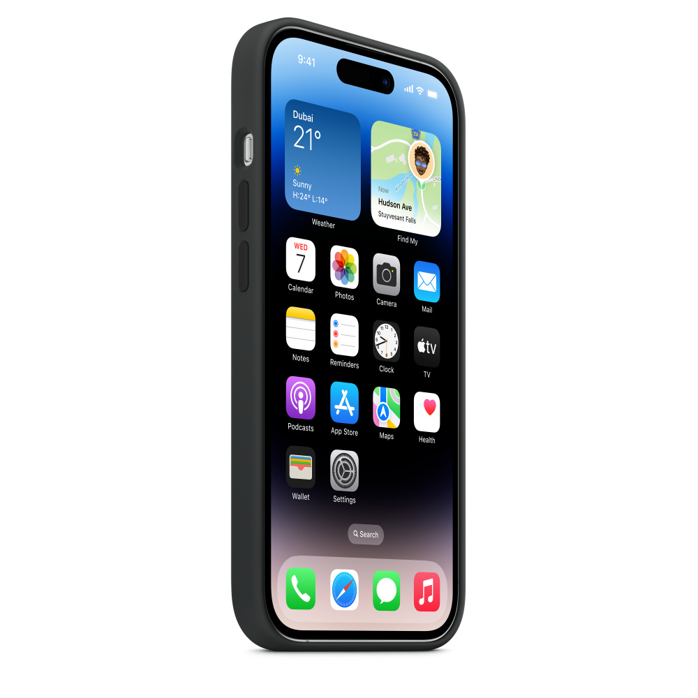Силиконовый чехол Naturally Silicone Case with MagSafe Midnight для iPhone 14 Pro