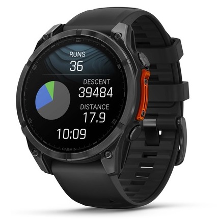 Умные часы Garmin fenix 8 – 47 mm AMOLED slate gray with a black silicone band (010-02904-00)