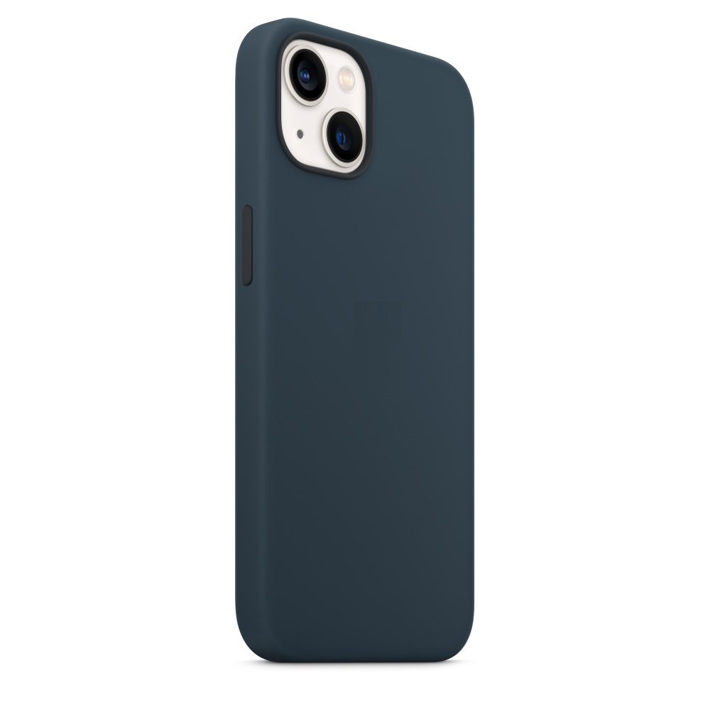 Силиконовый чехол Naturally Silicone Case with MagSafe Abyss Blue для iPhone 13