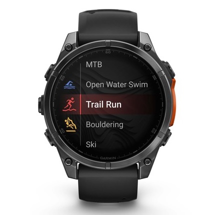 Умные часы Garmin fenix 8 – 47 mm AMOLED slate gray with a black silicone band (010-02904-00)