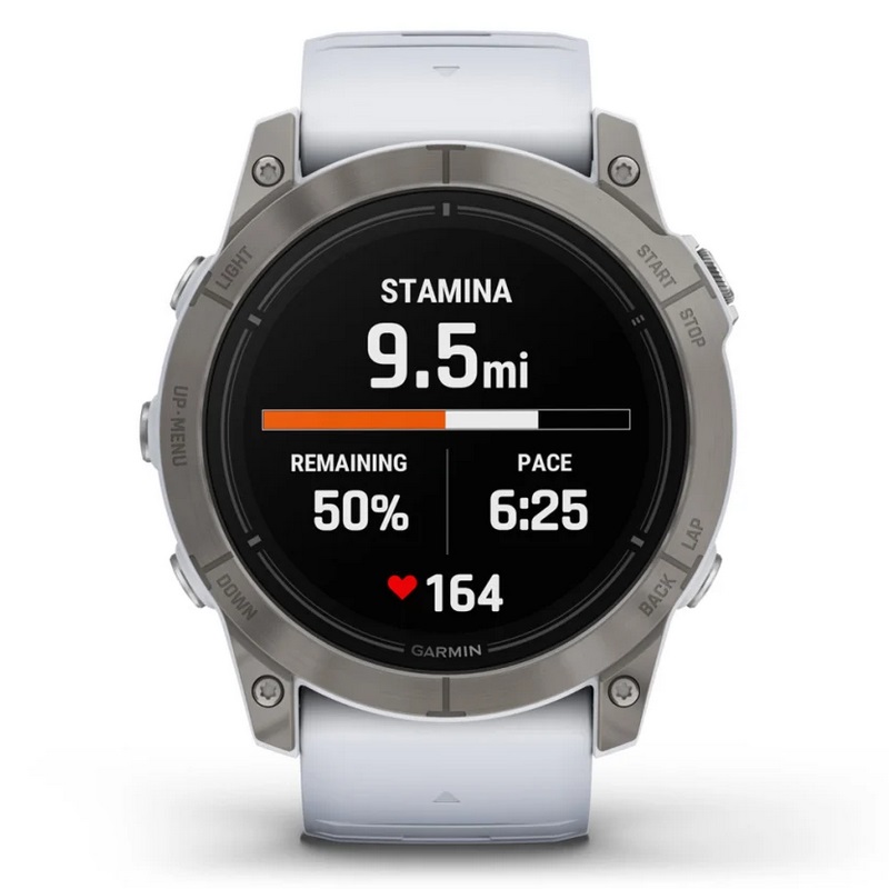 Умные часы Garmin epix Pro (Gen 2) – Sapphire Edition - 51 mm Titanium with Whitestone Band (010-02804-11)