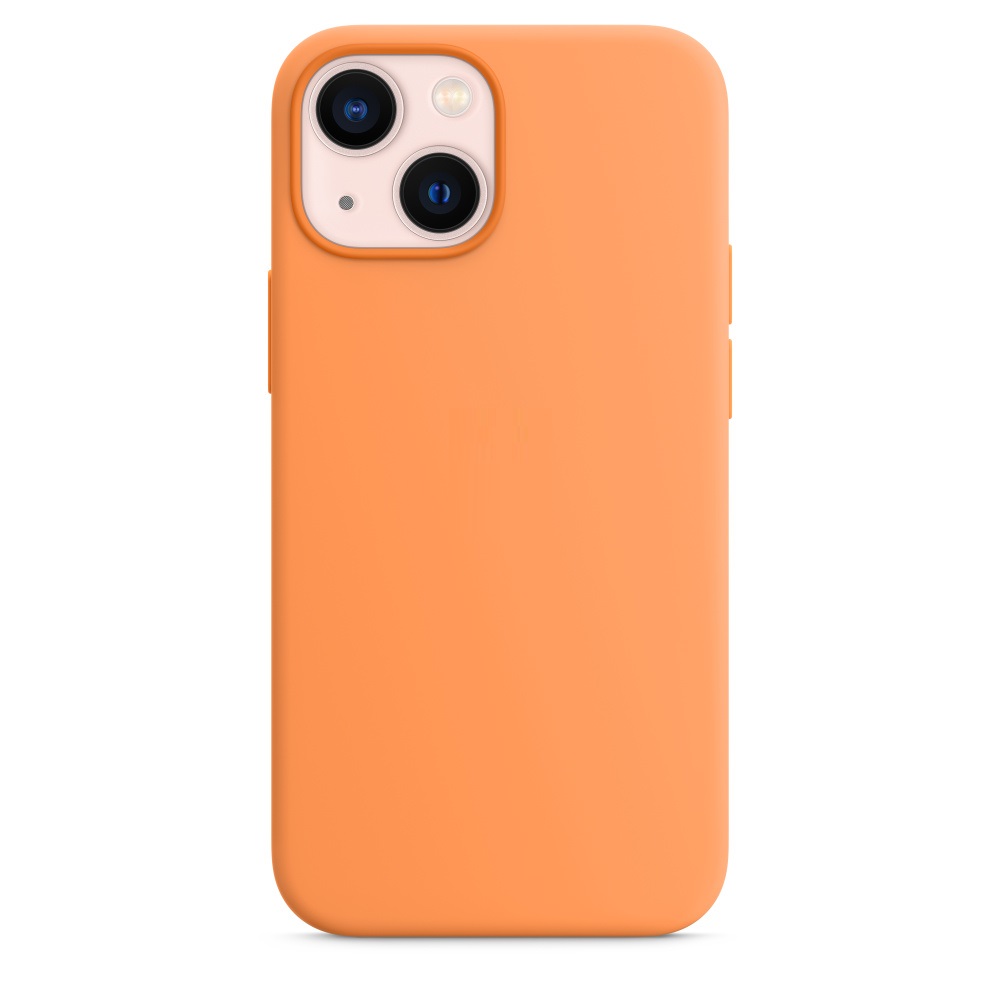 Силиконовый чехол Naturally Silicone Case with MagSafe Marigold для iPhone 13 mini