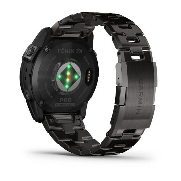 Умные часы Garmin fenix 7X Pro – Sapphire Solar Edition Carbon Gray DLC Titanium with Vented Titanium Bracelet (010-02778-30)