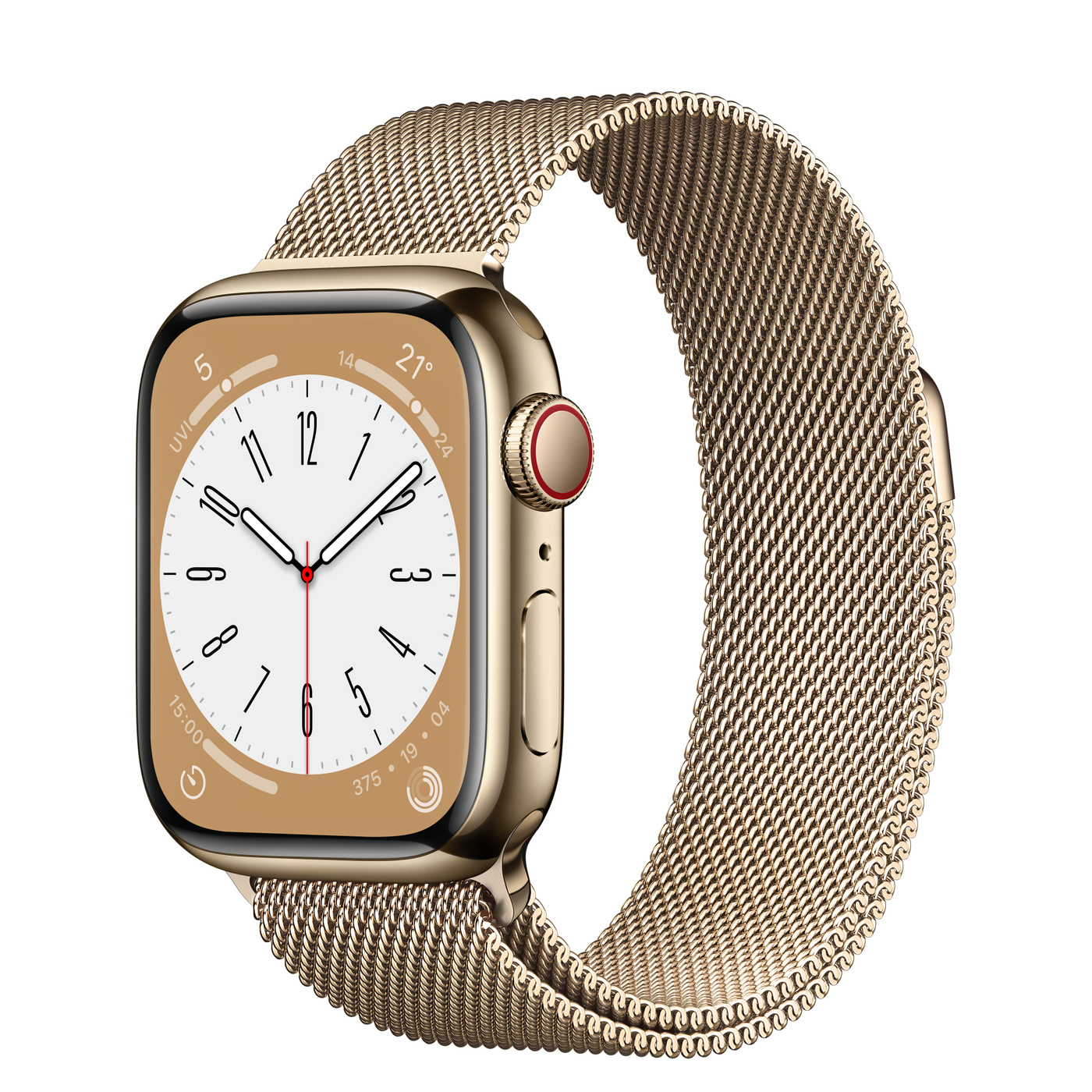 Часы Apple Watch Series 8 GPS + Cellular 41mm (Gold R Stainless Steel Case with Gold Milanese Loop)