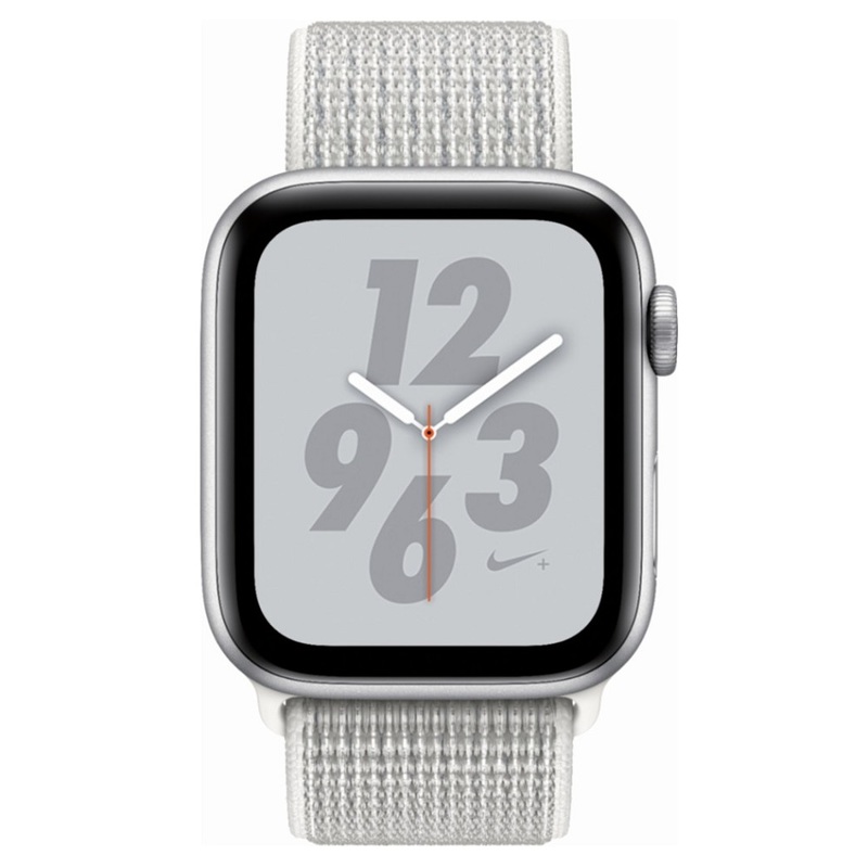 Часы Apple Watch Series 4 GPS 44mm (Silver Aluminum Case with Summit White Nike Sport Loop) (MU7H2RU/A)