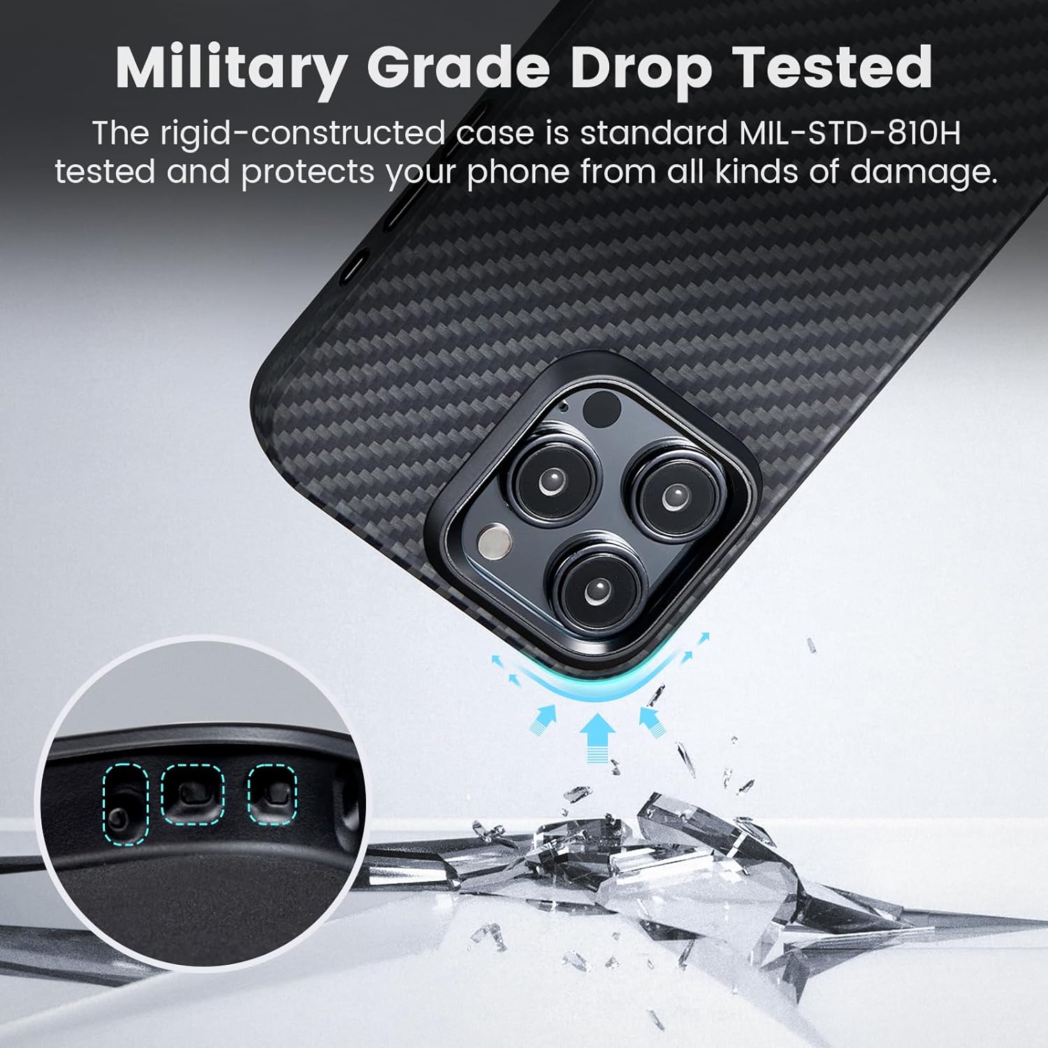 Чехол Pitaka MagEZ Case Pro 4 для iPhone 15 Pro (6.1) Black/Grey Twill