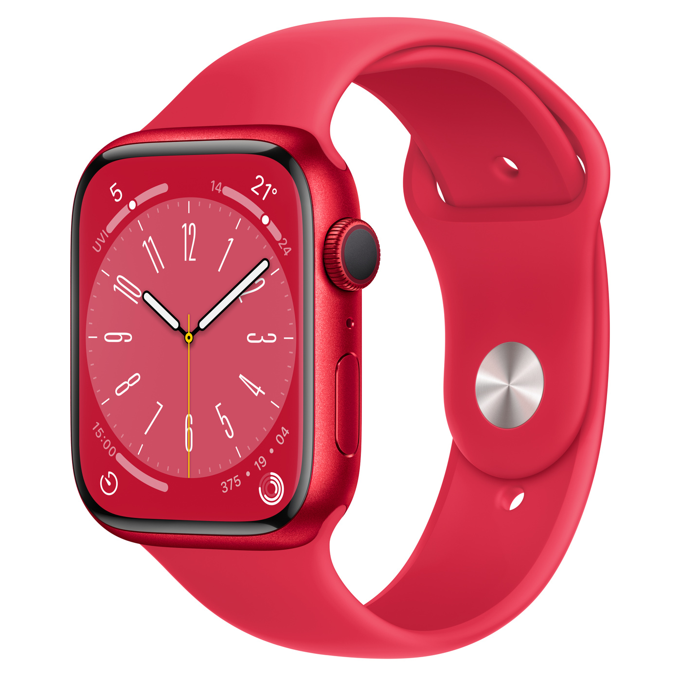 Умные часы Apple Watch Series 8 45 мм Aluminium Case, Red M/L Sport Band