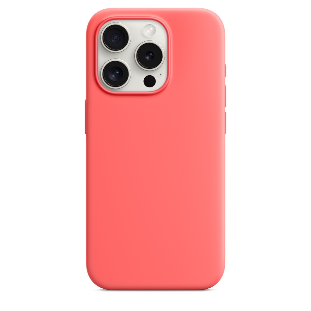 Силиконовый чехол Naturally Silicone Case with MagSafe Guava для iPhone 15 Pro