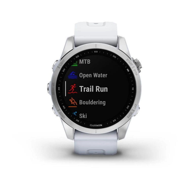 Умные часы Garmin fenix 7S – Standard Edition Silver with Whitestone Band (010-02539-03)