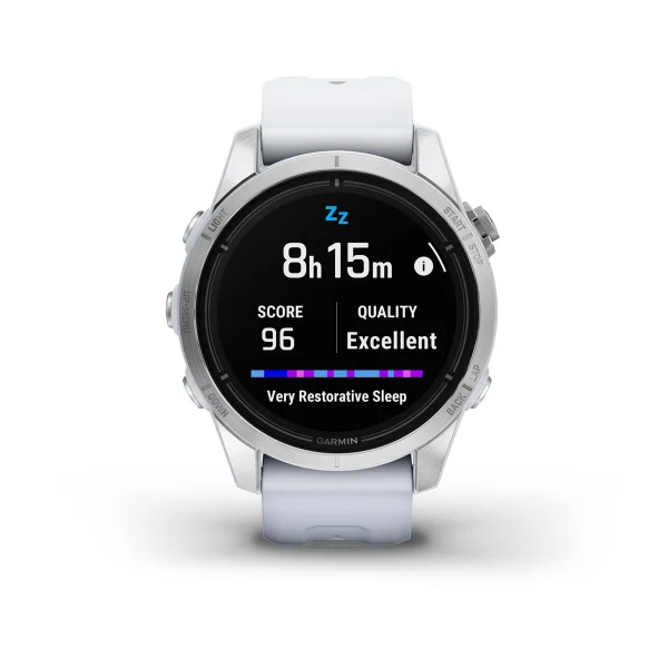 Умные часы Garmin epix Pro (Gen 2) – Standard Edition - 42 mm Silver with Whitestone Band (010-02802-01)