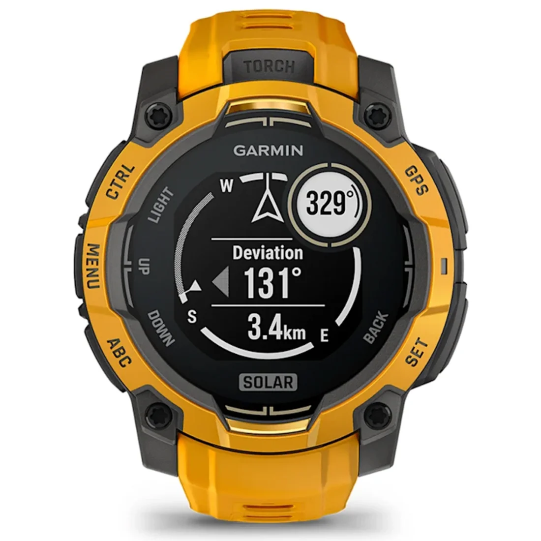 Умные часы Garmin Instinct 3 – 45 mm, Solar Sunburst with Sunburst/Grey Band (010-02934-02)